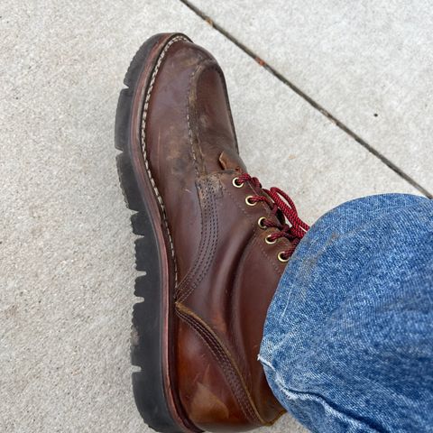 Nicks Aldert Strider Moc Toe in Horween Orange Predator