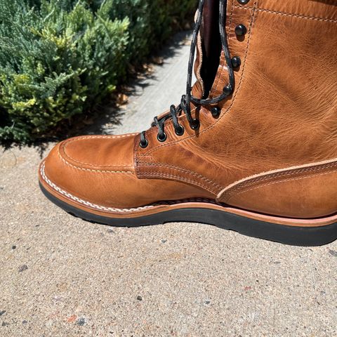 Nicks Moc Toe in Horween Natural Dublin