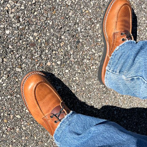 Nicks Moc Toe in Horween Natural Dublin