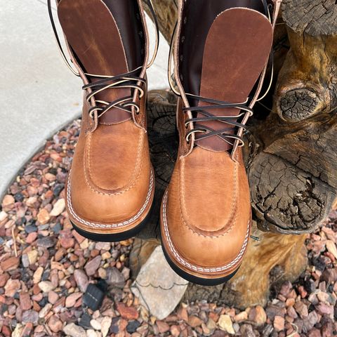 Nicks Moc Toe in Horween Natural Dublin