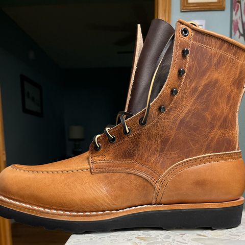 Nicks Moc Toe in Horween Natural Dublin