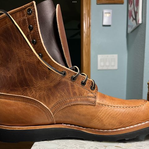 Nicks Moc Toe in Horween Natural Dublin