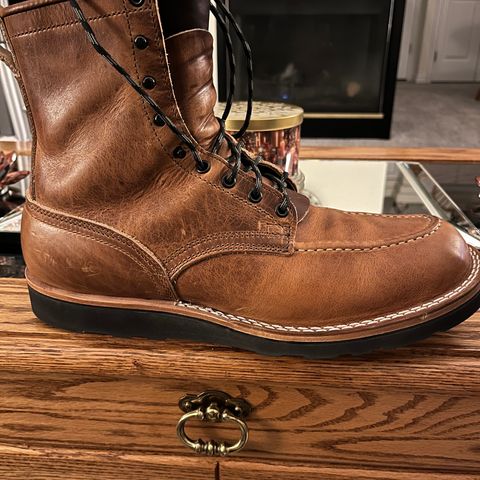 Nicks Moc Toe in Horween Natural Dublin