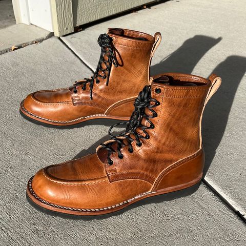 Nicks Moc Toe in Horween Natural Dublin
