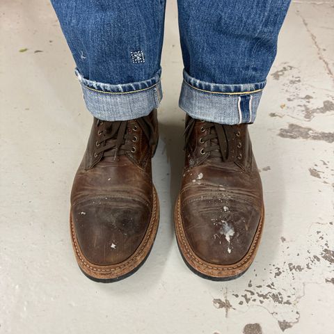 View photo of Oak Street Bootmakers Lakeshore Boot in Horween Brown Nut Dublin