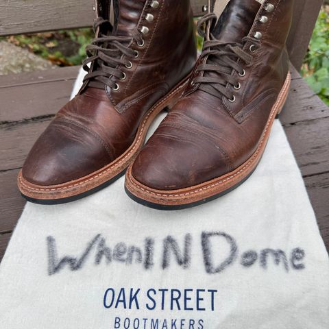 View photo of Oak Street Bootmakers Lakeshore Boot in Horween Brown Nut Dublin