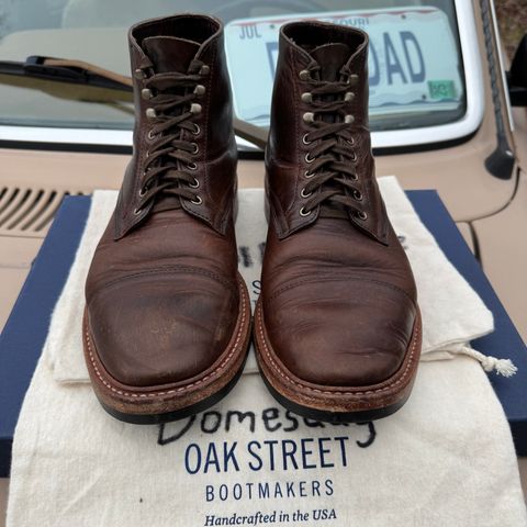 View photo of Oak Street Bootmakers Lakeshore Boot in Horween Brown Nut Dublin