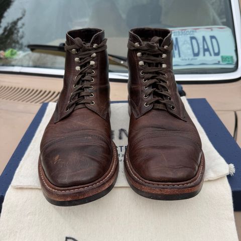 View photo of Oak Street Bootmakers Lakeshore Boot in Horween Brown Nut Dublin