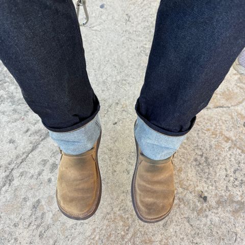 View photo of Oak Street Bootmakers Country Loafer in Horween Natural Chromexcel Roughout