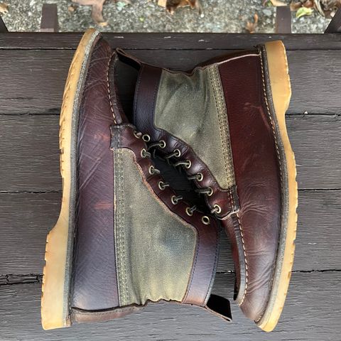 View photo of Red Wing Weekender Canvas Moc in Unlisted Leather