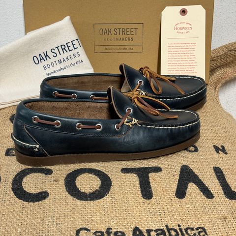 Oak Street Bootmakers Camp Moc in Horween Navy Chromexcel
