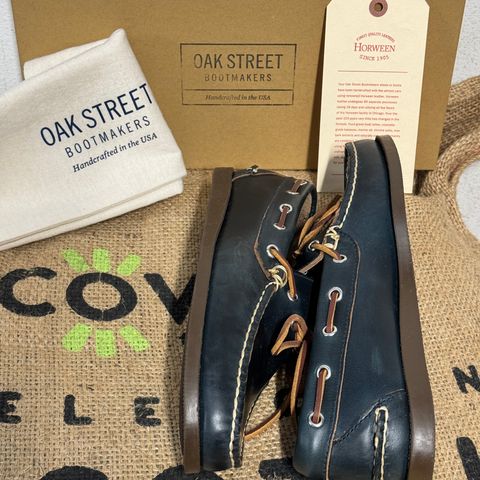 Oak Street Bootmakers Camp Moc in Horween Navy Chromexcel