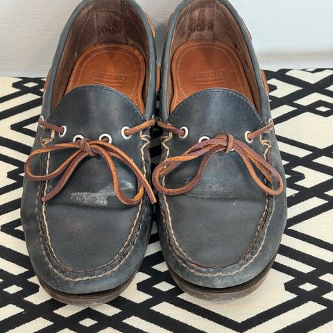 View photo of Oak Street Bootmakers Camp Moc in Horween Navy Chromexcel