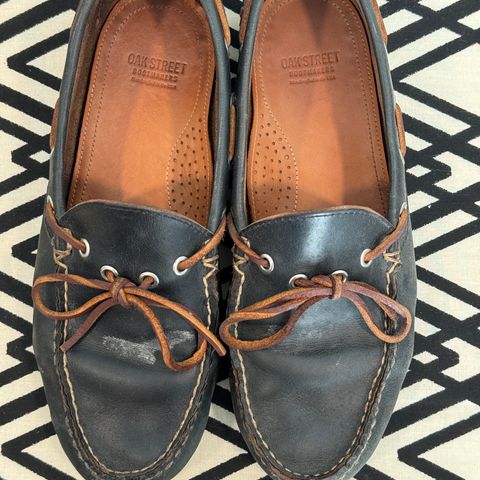 View photo of Oak Street Bootmakers Camp Moc in Horween Navy Chromexcel