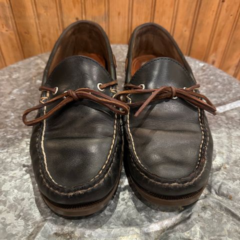 View photo of Oak Street Bootmakers Camp Moc in Horween Navy Chromexcel