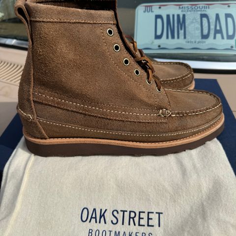 View photo of Oak Street Bootmakers Camp Boot in Horween Natural Chromexcel Reverse