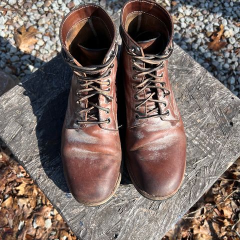 View photo of Oak Street Bootmakers Trench Boot in Volpi Whitewash Overdye Abetone