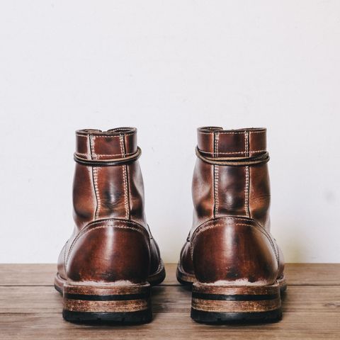 View photo of Oak Street Bootmakers Trench Boot in Volpi Whitewash Overdye Abetone