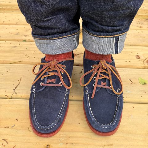 Oak Street Bootmakers Trail Oxford in Horween Navy Orion Suede