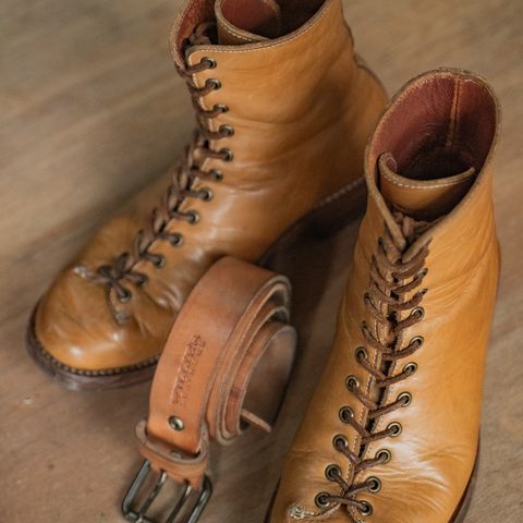 View photo of Willie's Handmade Boots Monkey Boot in Horween Moc Latigo