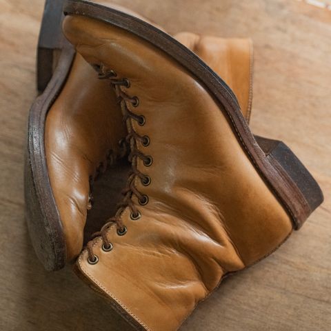 View photo of Willie's Handmade Boots Monkey Boot in Horween Moc Latigo