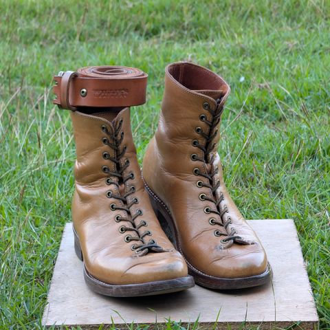 View photo of Willie's Handmade Boots Monkey Boot in Horween Moc Latigo