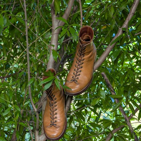 View photo of Willie's Handmade Boots Monkey Boot in Horween Moc Latigo