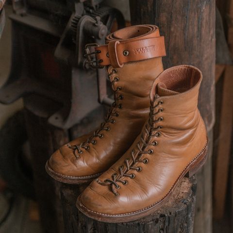 View photo of Willie's Handmade Boots Monkey Boot in Horween Moc Latigo