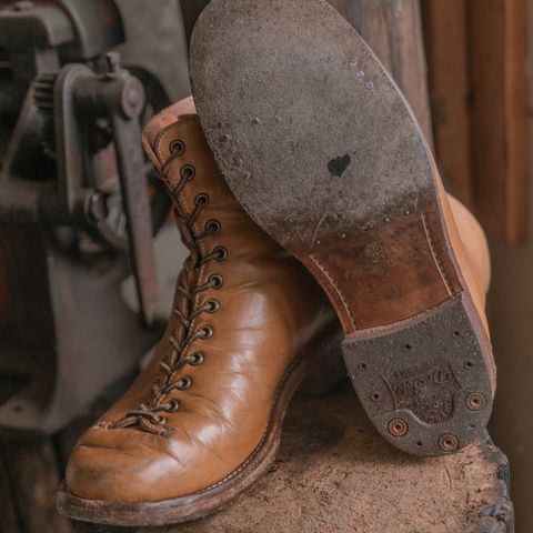 View photo of Willie's Handmade Boots Monkey Boot in Horween Moc Latigo