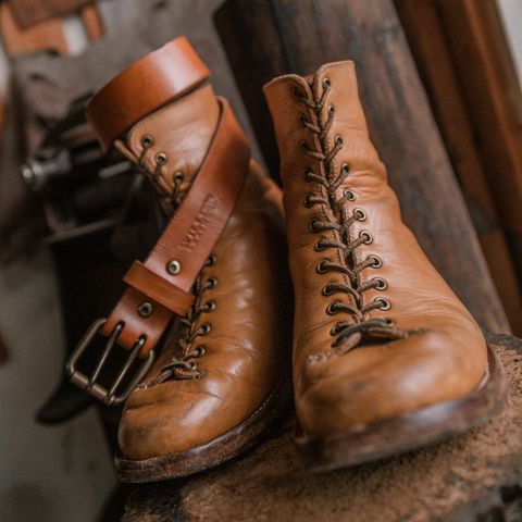 View photo of Willie's Handmade Boots Monkey Boot in Horween Moc Latigo