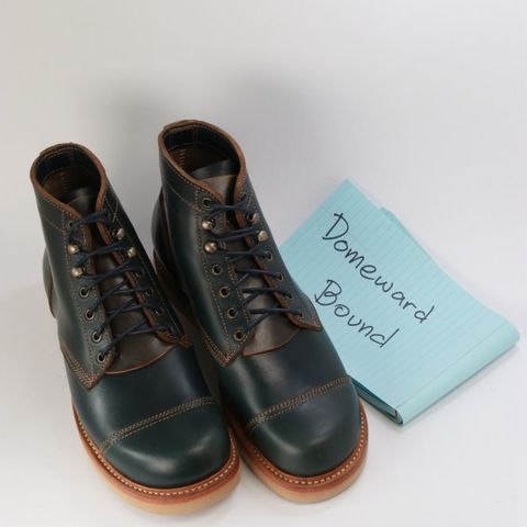Willie's Handmade Boots Cap Toe Service Boot in Horween Navy Chromexcel