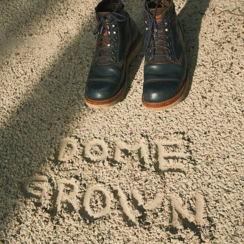 Willie's Handmade Boots Cap Toe Service Boot in Horween Navy Chromexcel