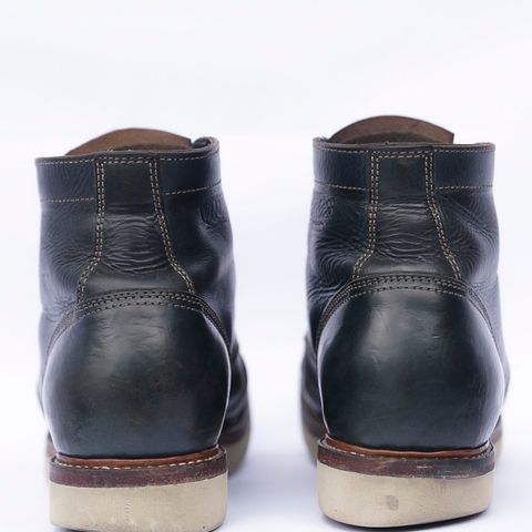 View photo of Willie's Handmade Boots Cap Toe Service Boot in Horween Navy Chromexcel