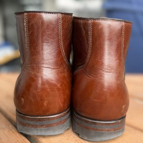 View photo of Viberg Service Boot BCT in Shinki Cognac Teacore Horsebutt