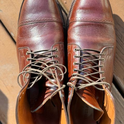 View photo of Viberg Service Boot BCT in Shinki Cognac Teacore Horsebutt