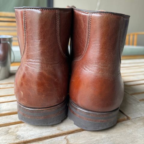 View photo of Viberg Service Boot BCT in Shinki Cognac Teacore Horsebutt