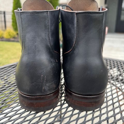 View photo of Viberg Service Boot BCT in Horween Black Teacore Double Cordovan Butts