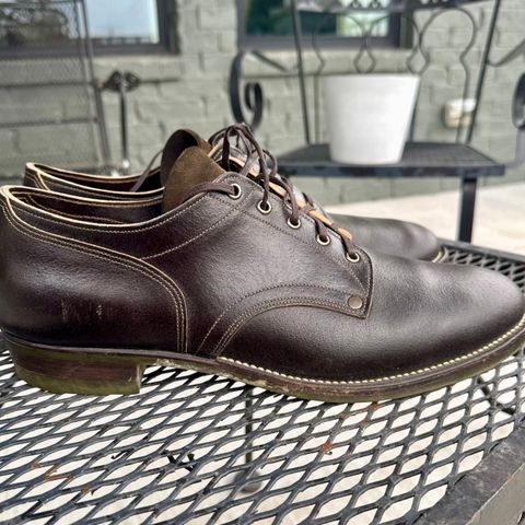 NF Bootmaker Milton Shoe in Horween Grape Leaf Waxed Flesh Essex