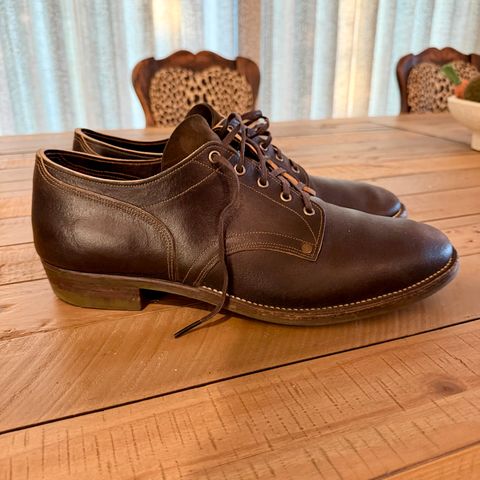 NF Bootmaker Milton Shoe in Horween Grape Leaf Waxed Flesh Essex