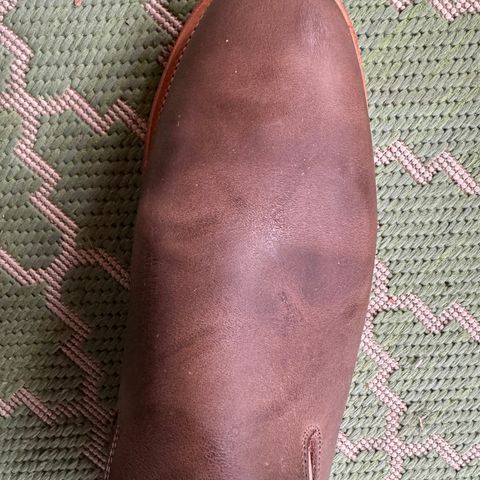 View photo of Viberg Slipper in C.F. Stead Clove Regency Calf