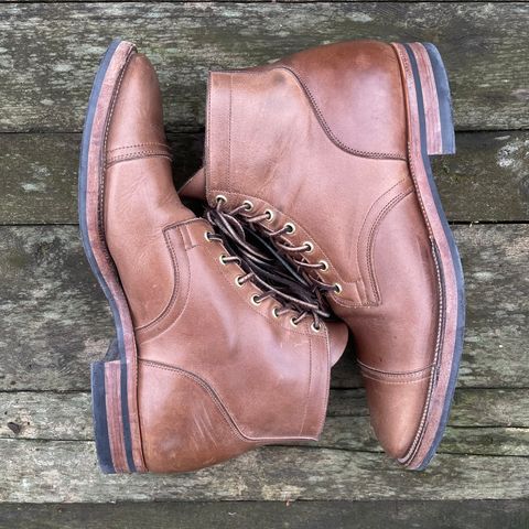 View photo of Viberg Service Boot in Horween Natural Chromexcel