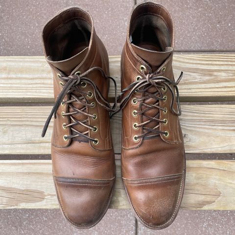 View photo of Viberg Service Boot in Horween Natural Chromexcel