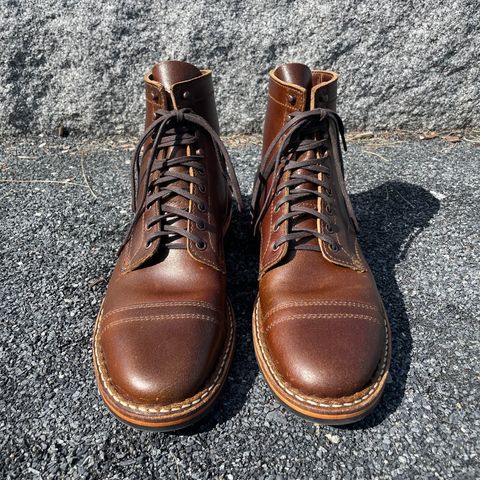 View photo of White's MP-Sherman Toe Cap in Horween Cinnamon Waxed Flesh