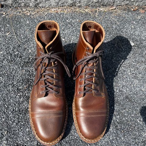 View photo of White's MP-Sherman Toe Cap in Horween Cinnamon Waxed Flesh