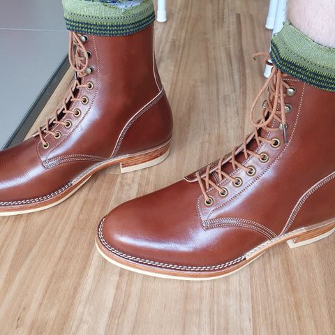 View photo of Onderhoud SVC02 Packer Boot in Wickett & Craig Medium Brown Traditional Harness