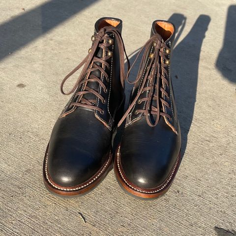 Caswell Lisbon in Horween Black Chromexcel
