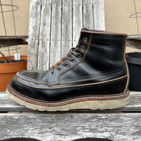 View photo of Luosjiet Rural Moctoe Boot in Black Teacore OTA cowhide