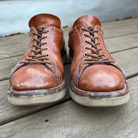 View photo of Zerrows Boneakers Low in Light Brown Douglas