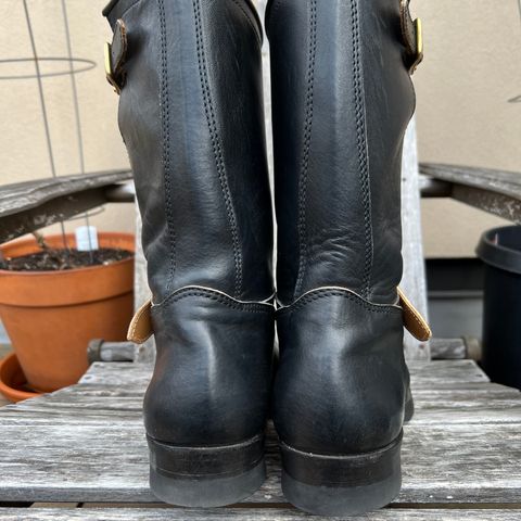 View photo of Y'2 Leather Engineer Boot in Sumi Dyed Horse