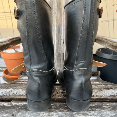 View photo of Y'2 Leather Engineer Boot in Sumi Dyed Horse